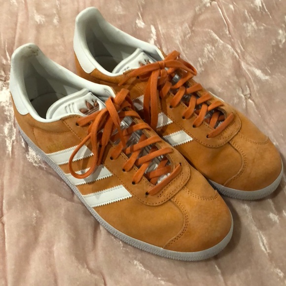 adidas gazelle orange suede